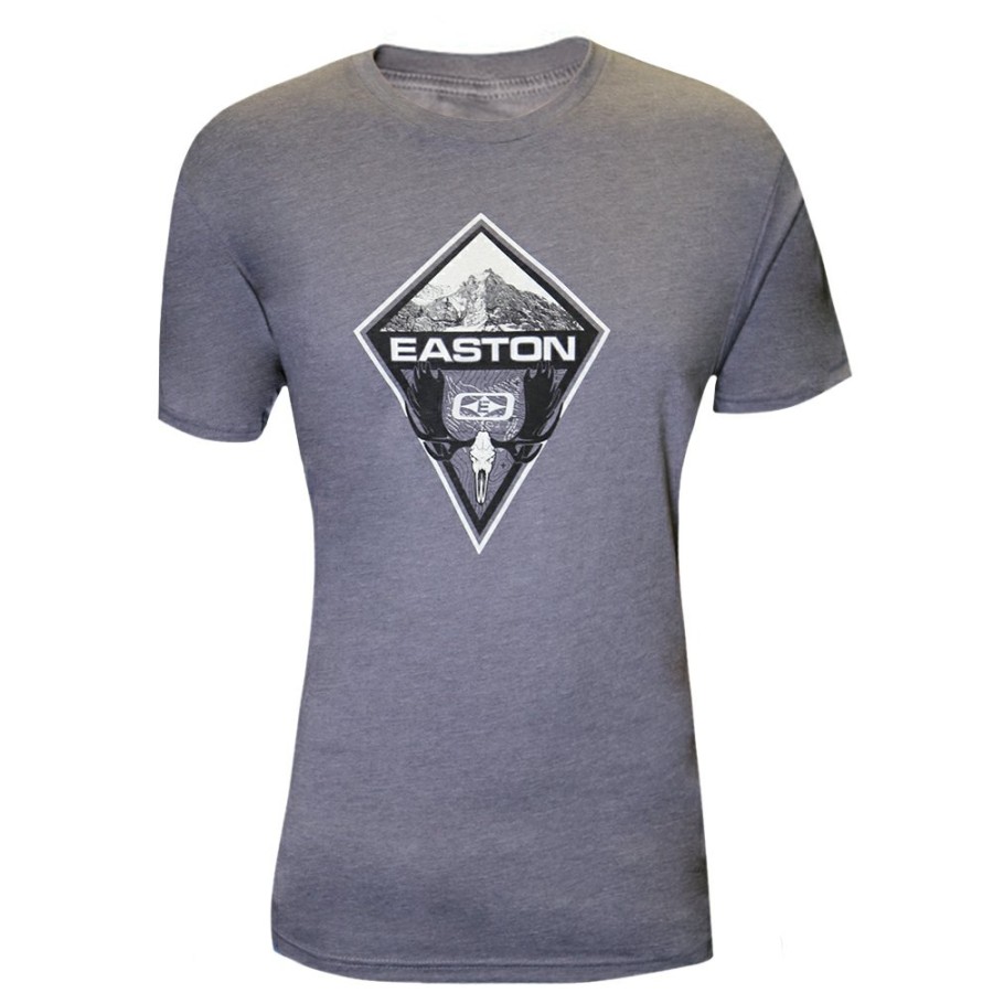 Clothing & Apparel Easton Archery | Mountain Moose Skull Tee Grey Men'S