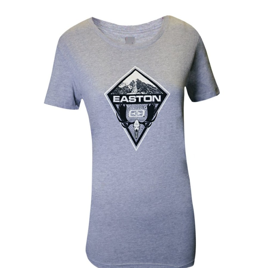 Clothing & Apparel Easton Archery | Mountain Moose Skull Tee Grey Women'S